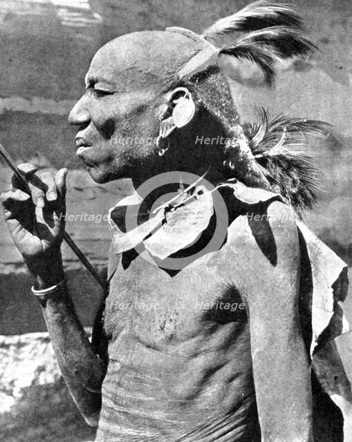 A Turkana tribesman, Kenya, Africa, 1936.Artist: Wide World Photos