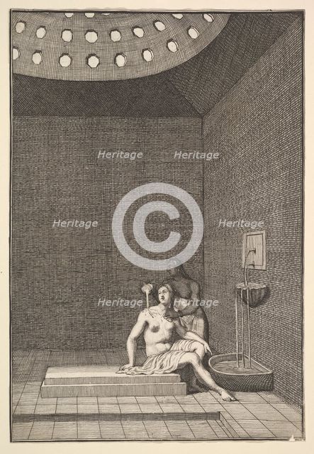 A Turkish Bath (Aubry de La Mottraye's "Travels throughout Europe, Asia and into Part o..., 1723-24. Creator: William Hogarth.