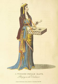 A Turkish Female Slave, Playing on the Dulcimer, 1813. Creator: Unknown