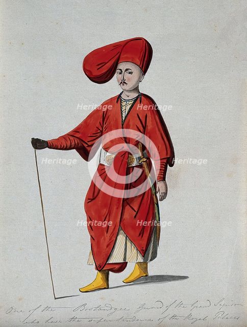 A Turkish guardsman. Creator: Unknown.