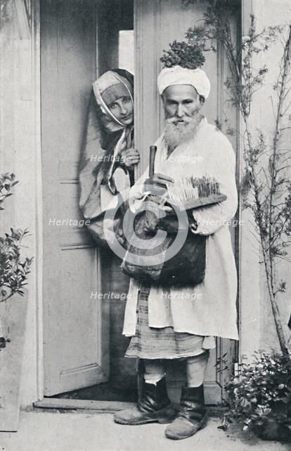 A Turkish pedlar, 1912. Artist: Sebah.