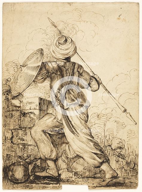 A Turkish Soldier, n.d. Creator: James Durno.