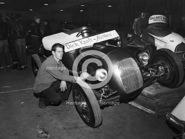 A typical 'bucket' type American street rod, (c1950s?). Artist: Unknown
