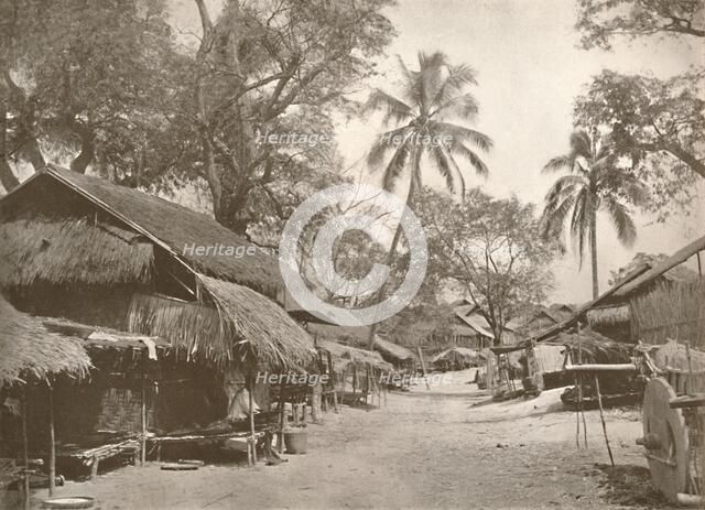 'A Typical Burmese Village Scene', 1900. Creator: Unknown.