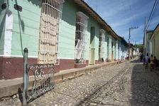 A typical cobblestoned side street in the Colonial UNESCO Heritage site city of Trinidad, Cuba, 2024 Creator: Ethel Davies