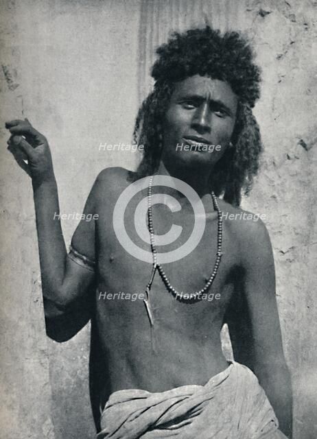 A typical Ethopian from the Nile Valley, near its junction with the Atbara, 1912. Artist: G Pluschow.