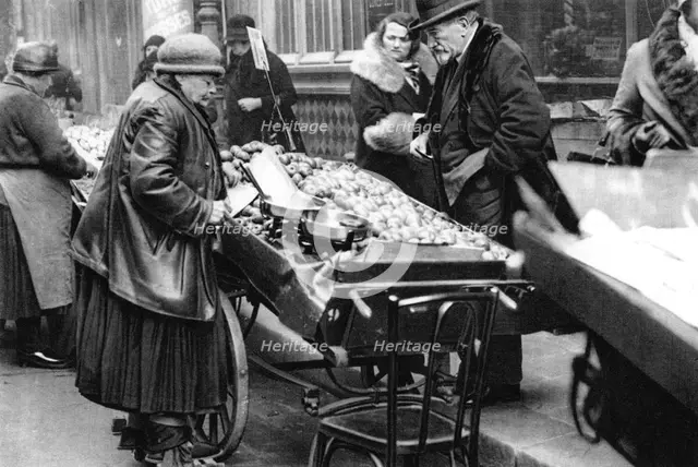 A typical fruit seller, Paris, 1931.Artist: Ernest Flammarion