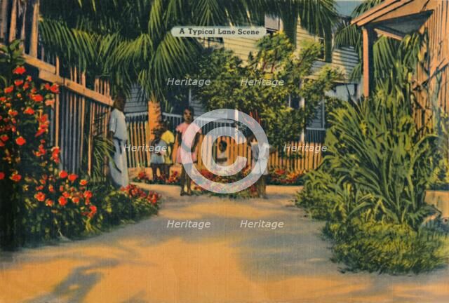 'A Typical Lane Scene', c1940s. Artist: Unknown.