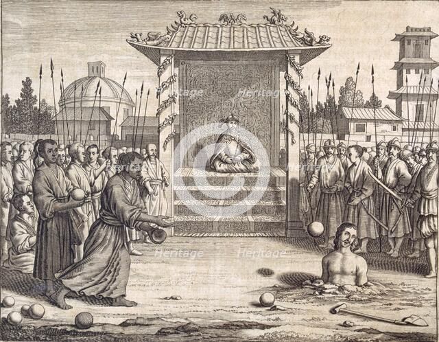 'A Usurper Stoned to Death?', pub. 1672.  Creator: Philip Baldaeus (1632-1672).