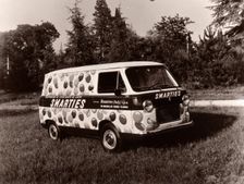 A van advertising Smarties, Italy, 1967