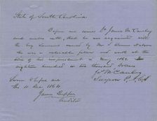 A valuation on Laurens, a slave, by a witness who knew him, 1864-12-04. Creator: Unknown