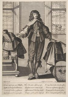 A Valet Putting Away the Luxious Clothes of His Master, mid to late 17th century. Creator: Abraham Bosse