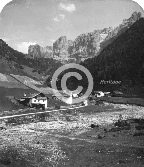 A valley in Wolkenstein, Tyrol, c1900s.Artist: Wurthle & Sons