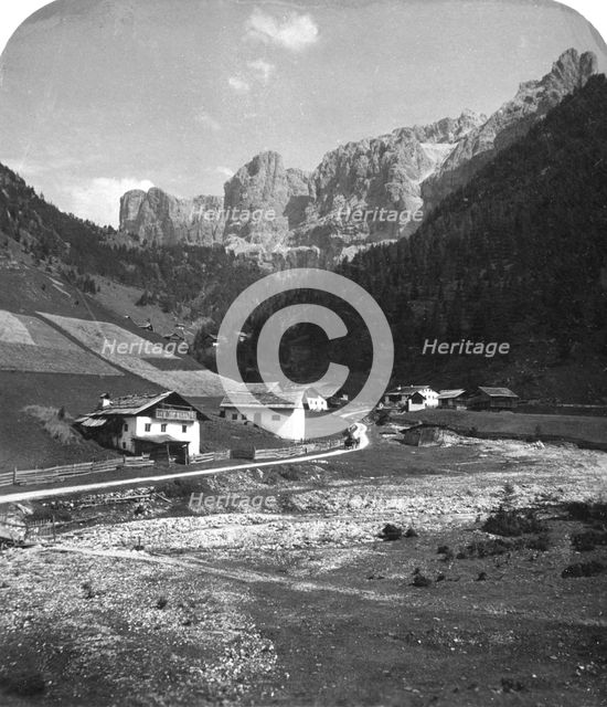 A valley in Wolkenstein, Tyrol, c1900s.Artist: Wurthle & Sons