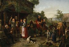 A Värend Wedding, 1873. Creator: Bengt Nordenberg
