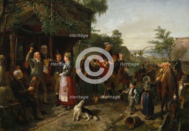 A Värend Wedding, 1873. Creator: Bengt Nordenberg.