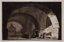 A Vast Crypt with Tombs, between 1758 and 1823. Creator: Felice Giani