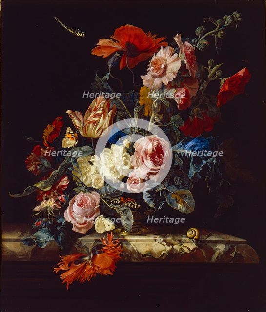 A Vase of Flowers, 1663. Artist: Willem van Aelst.