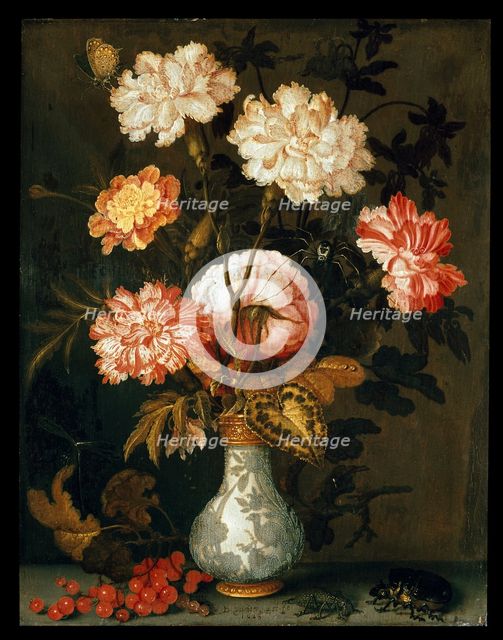 A Vase of Flowers, 1620-1629. Artist: Balthasar van der Ast.