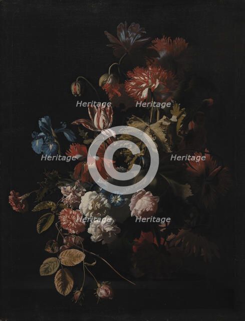 A Vase with Flowers, 1659-1721. Creator: Simon Pietersz Verelst.