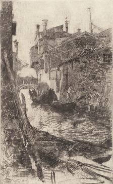 A Venetian Canal, 1880. Creator: Charles Abel Corwin