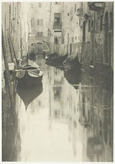 A Venetian Canal, 1894, printed 1897. Creator: Alfred Stieglitz