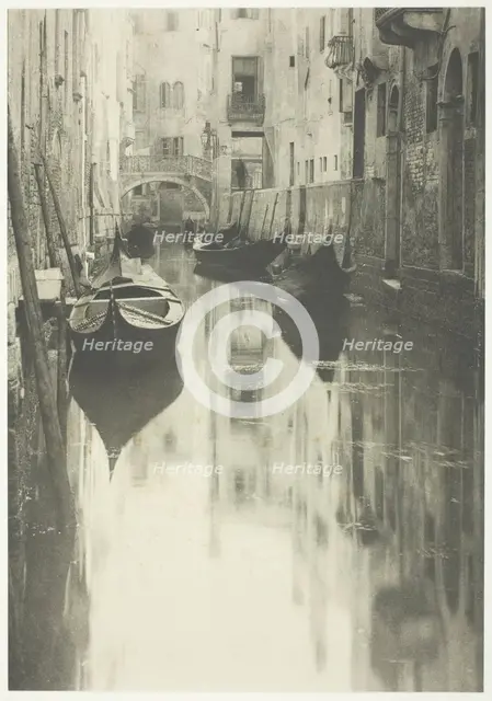A Venetian Canal, 1894, printed 1897. Creator: Alfred Stieglitz.
