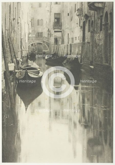 A Venetian Canal, 1894, printed 1897. Creator: Alfred Stieglitz.