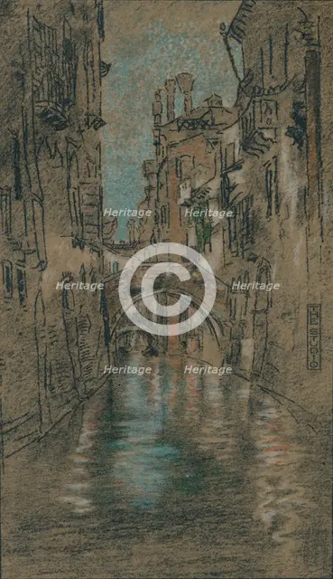 'A Venetian Canal', c1880. Artist: James Abbott McNeill Whistler.
