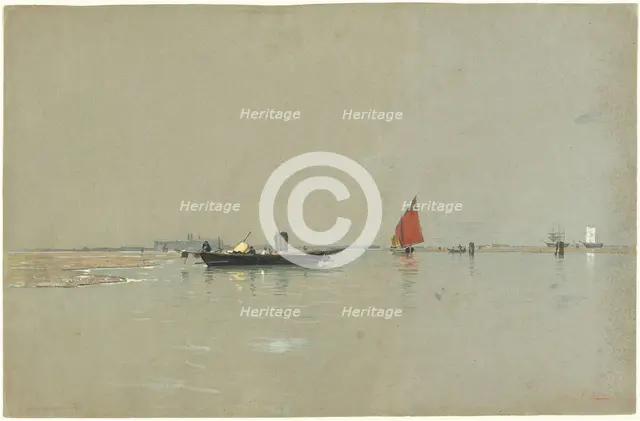 A Venetian Lagoon, 1871/1874. Creator: William Stanley Haseltine.