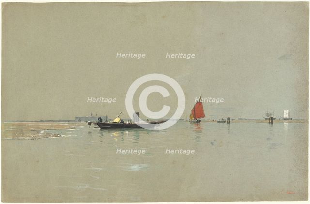 A Venetian Lagoon, 1871/1874. Creator: William Stanley Haseltine.