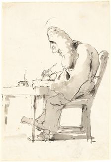 A Venetian Lawyer at His Desk, 1755/1760. Creator: Giovanni Battista Tiepolo