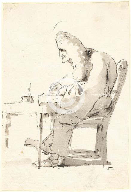 A Venetian Lawyer at His Desk, 1755/1760. Creator: Giovanni Battista Tiepolo.