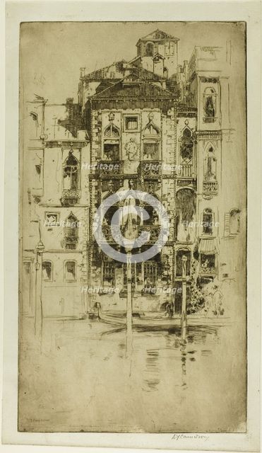 A Venetian Palace, 1898. Creator: David Young Cameron.