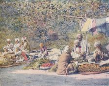 A Vegetable Market, Peshawur 1905. Artist: Mortimer Luddington Menpes