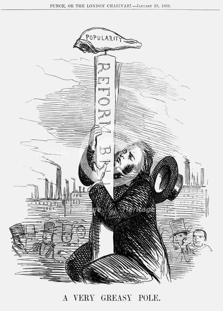 'A Very Greasy Pole', 1859. Creator: Unknown.