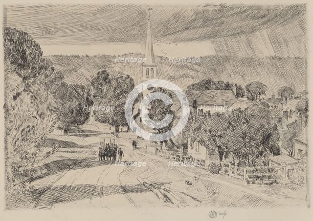 A Vermont Village, 1923. Creator: Frederick Childe Hassam.