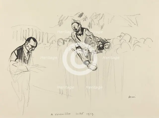 A Versailles juillet 1919, probably 1919. Creator: Jean Louis Forain.