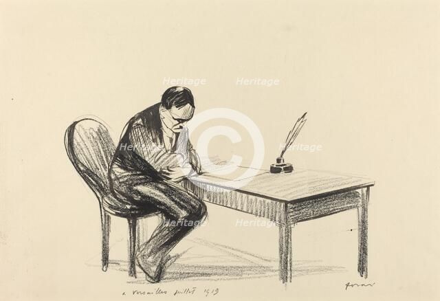 A Versailles juillet 1919, probably 1919. Creator: Jean Louis Forain.