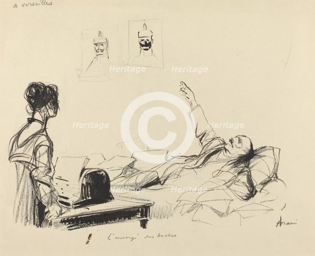 A Versailles. L'envoyé des boches, c. 1914/1919. Creator: Jean Louis Forain.