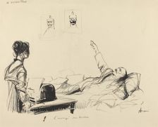 A Versailles. L'envoyé des boches, c. 1914/1919. Creator: Jean Louis Forain