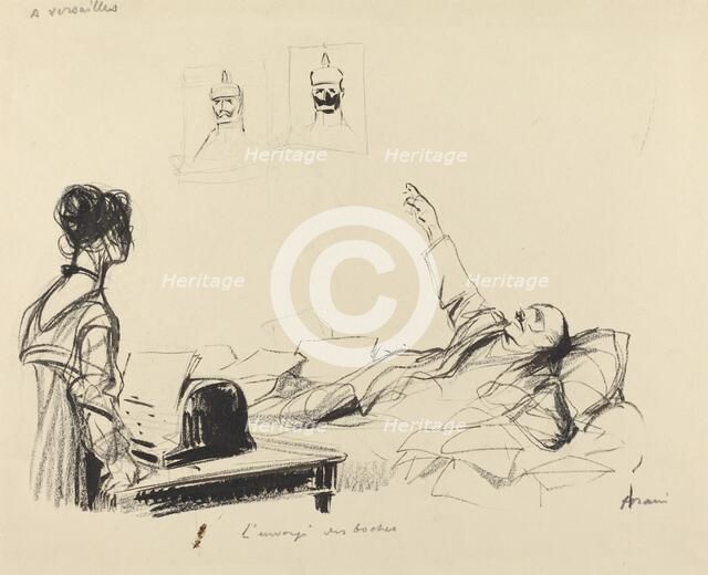 A Versailles. L'envoyé des boches, c. 1914/1919. Creator: Jean Louis Forain.