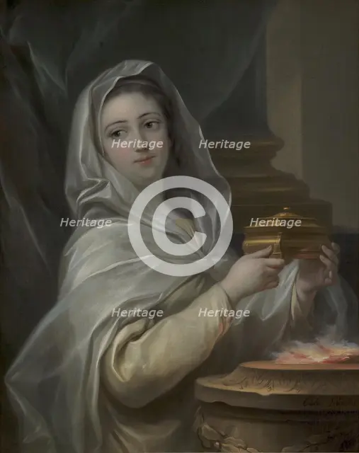 A Vestal. Woman portrayed as a Vestal?;Portrait of a Woman as a Vestal?;A Vestal, 1750. Creator: Carle van Loo.