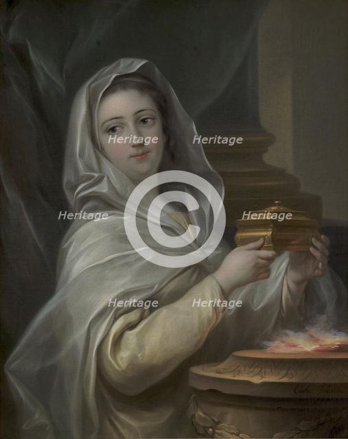 A Vestal. Woman portrayed as a Vestal?;Portrait of a Woman as a Vestal?;A Vestal, 1750. Creator: Carle van Loo.
