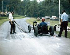 A veteran car at Prescott race track, Gloucestershire