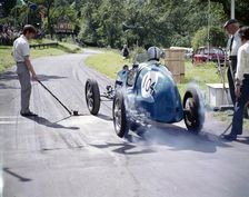 A vintage car at Prescott race track, Gloucestershire