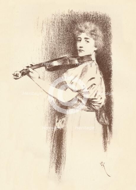 'A Violinist', c1898. Artist: Fernand Khnopff.