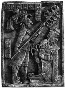 A victim before the Maya god Kukulkan, 1901