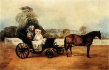A Victorian Grandmother Driving in a Pony Carriage... early-mid 19th century, (1942). Creator: John Ferneley