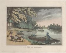A View near Richmond, from "Sketches from Nature", 1822., 1822. Creators: Thomas Rowlandson, Joseph Constantine Stadler